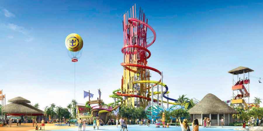 RCCL Thrill waterpark destination image 2019