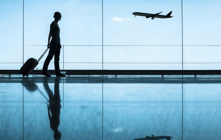 airport terminal silhouette